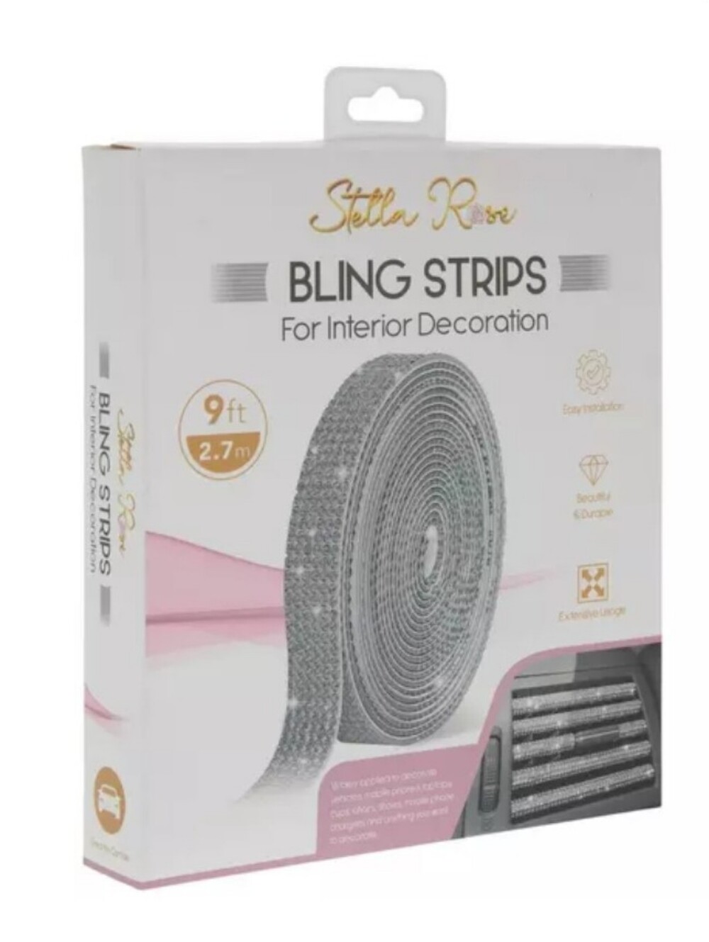 Stella Rose Silver Bling Strips for Interior Decoration